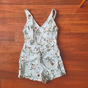 Floral  linen romper
